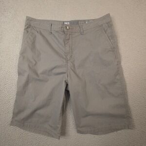 BKE Albert Standard Fit Shorts Mens 36 Graphite Grey Cotton Blend Flat Front